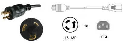 l6 15p to c13 power cables