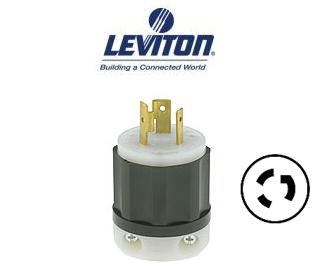 Picture of Leviton 2321 - 20 AMP NEMA L6-20P Locking Power Plug