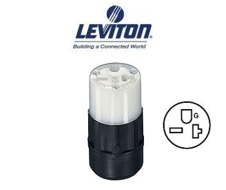 Picture of Leviton 5469-C NEMA 6-20R 20 AMP Straight Blade Power Connector