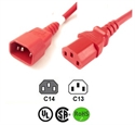 Picture of Red C14 to C13 Power Cords 10A, 250V 18/3 AWG