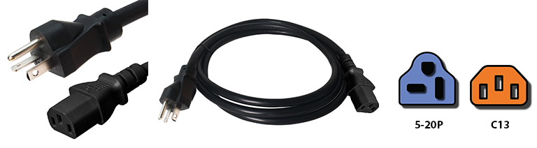 5-20p to c13 power  cord