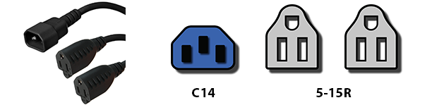 c14 to 5-15r splitter