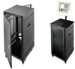 middle atlantic ptrk rolling mobile lockable rack enclosure