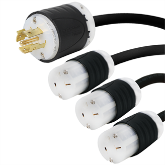 20 Amps Side Ways Electric Receptacle 3 Wire 125V NEMA 5-20R Female Plug 