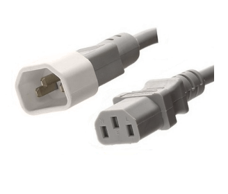 4 Foot Gray C14 to C13 Power Cord - 10 Amps, 250V