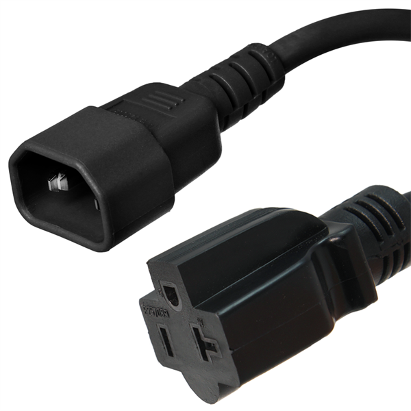 C14 to 5-15/20R Plug Adapter