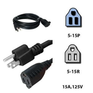 5-15P Power Cords - Custom A/V Rack