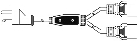 splitter power cord 5-15  to c19