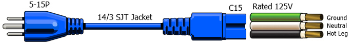 5-15 pc power cable