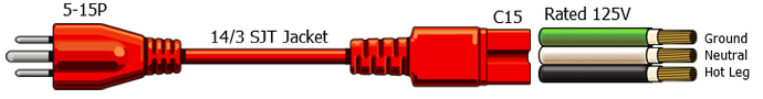 5-15 pc power cable