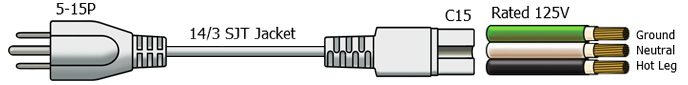 5-15 pc power cable