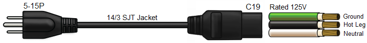 5-15 pc power cable