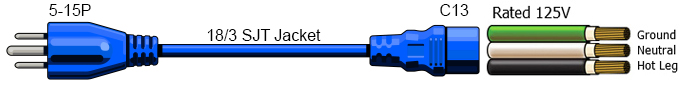 5-15 pc power cable