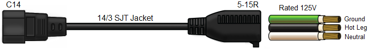 5-15 pc power cable