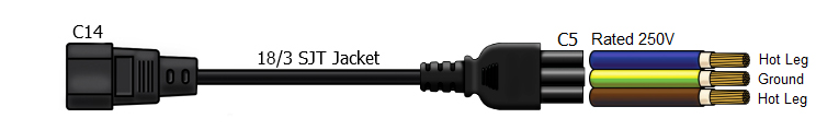 c14 to c13 10a power cable