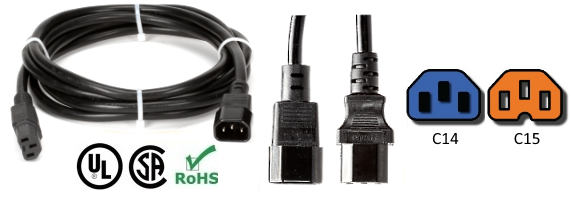 C14 to C13 power cord