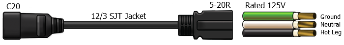 5-15 pc power cable