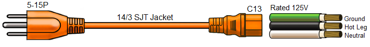 5-15 pc power cable