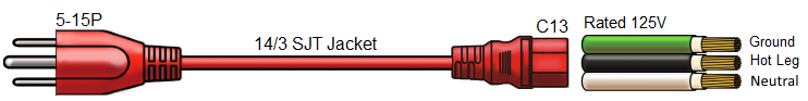 5-15 pc power cable