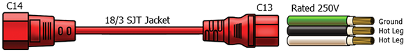 c14 c13 power cable
