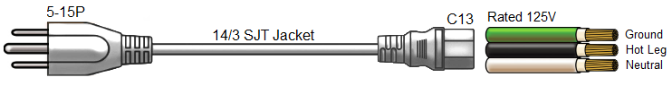 5-15 pc power cable