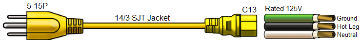 5-15 pc power cable