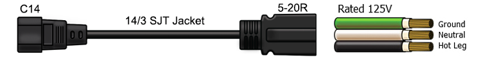 5-15 pc power cable