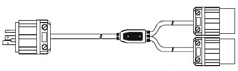 splitter power cord, l21-30 TO L5-20